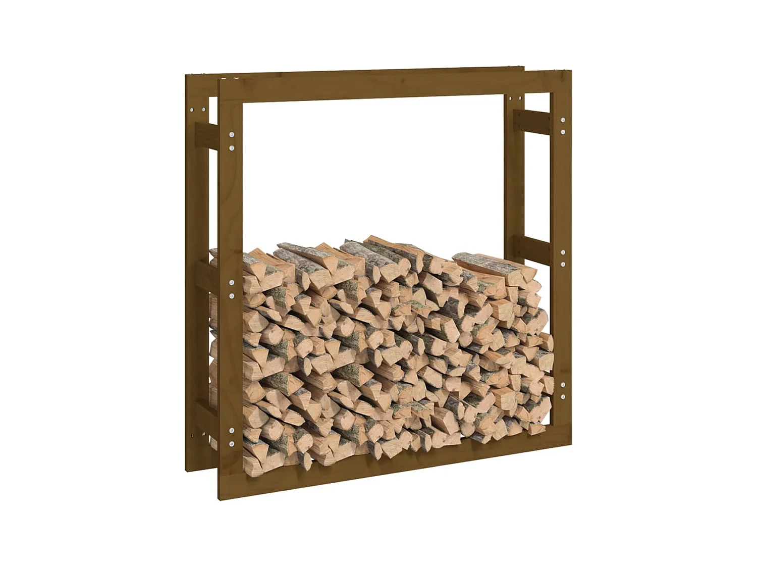 Riemst  Support de bois de chauffage Marron miel 100x25x100 cm Bois pin