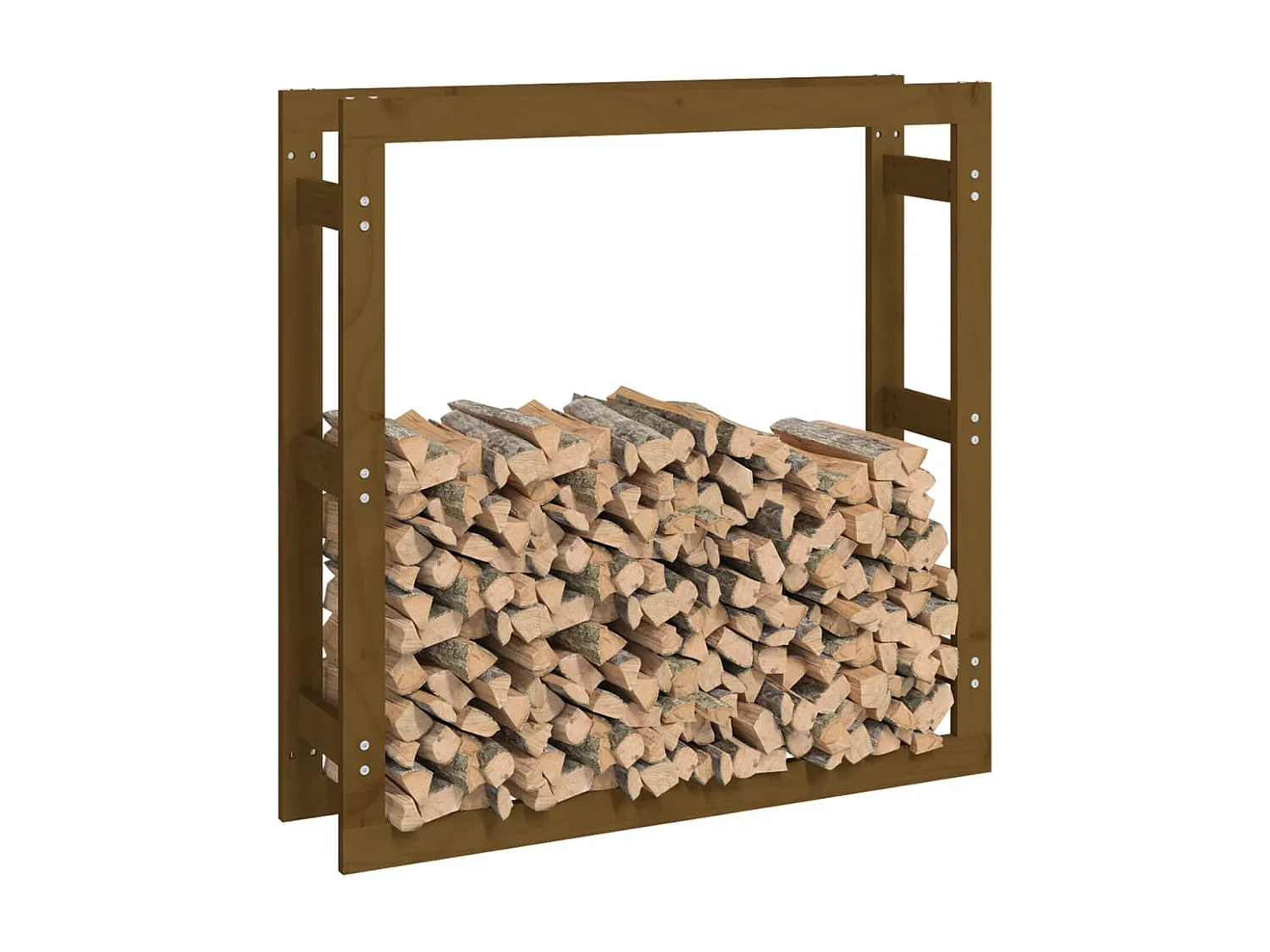 Riemst  Kaminholzregal Honigbraun 100x25x100 cm Massivholz Kiefer