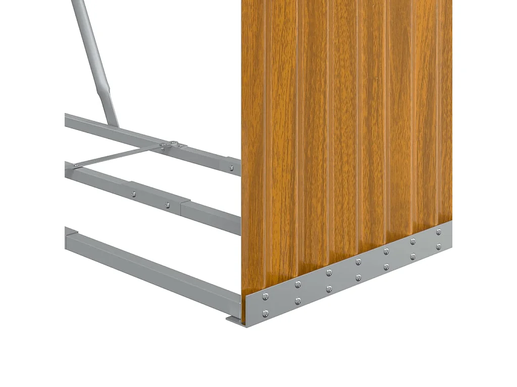 Jilles  Kaminholzunterstand Holzoptik 120x45x210 cm Verzinkter Stahl