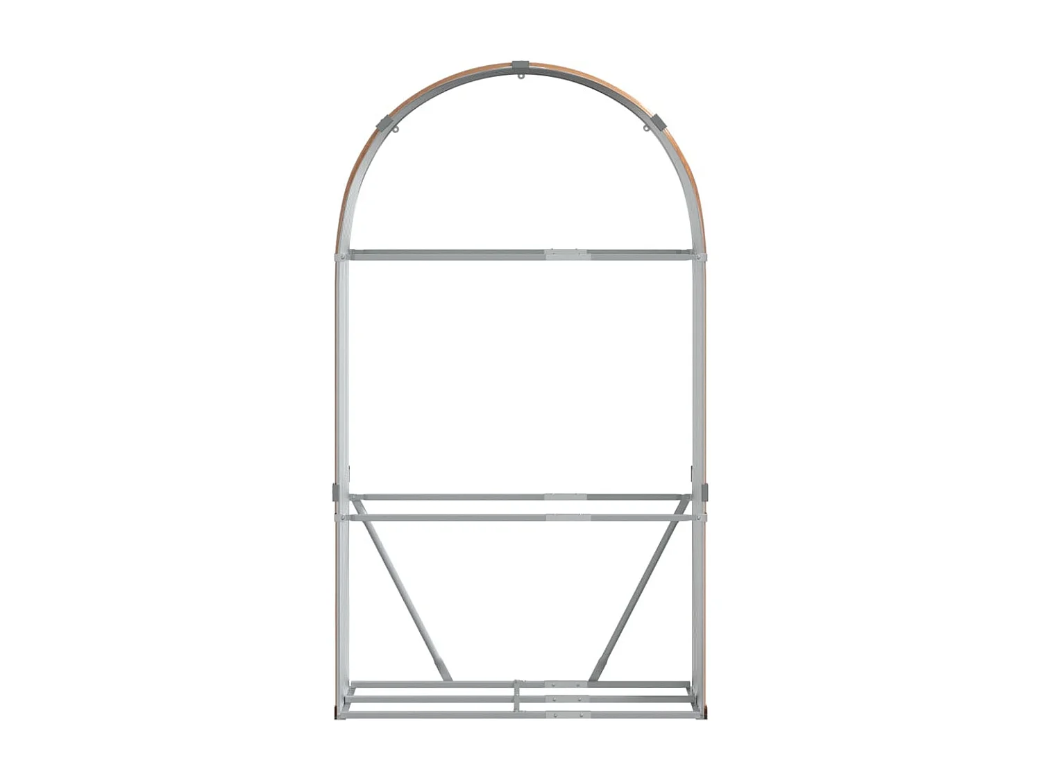 Jilles  Porte-bûches aspect bois 120x45x210 cm acier galvanisé