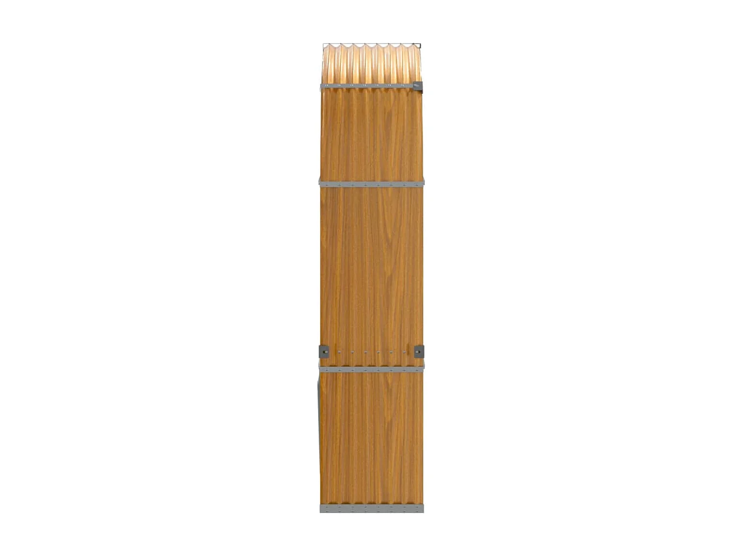 Jilles  Porte-bûches aspect bois 120x45x210 cm acier galvanisé