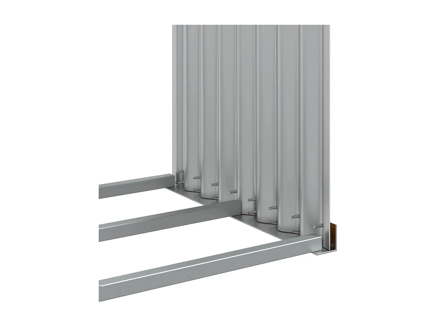 Jilles  Porte-bûches aspect bois 120x45x210 cm acier galvanisé