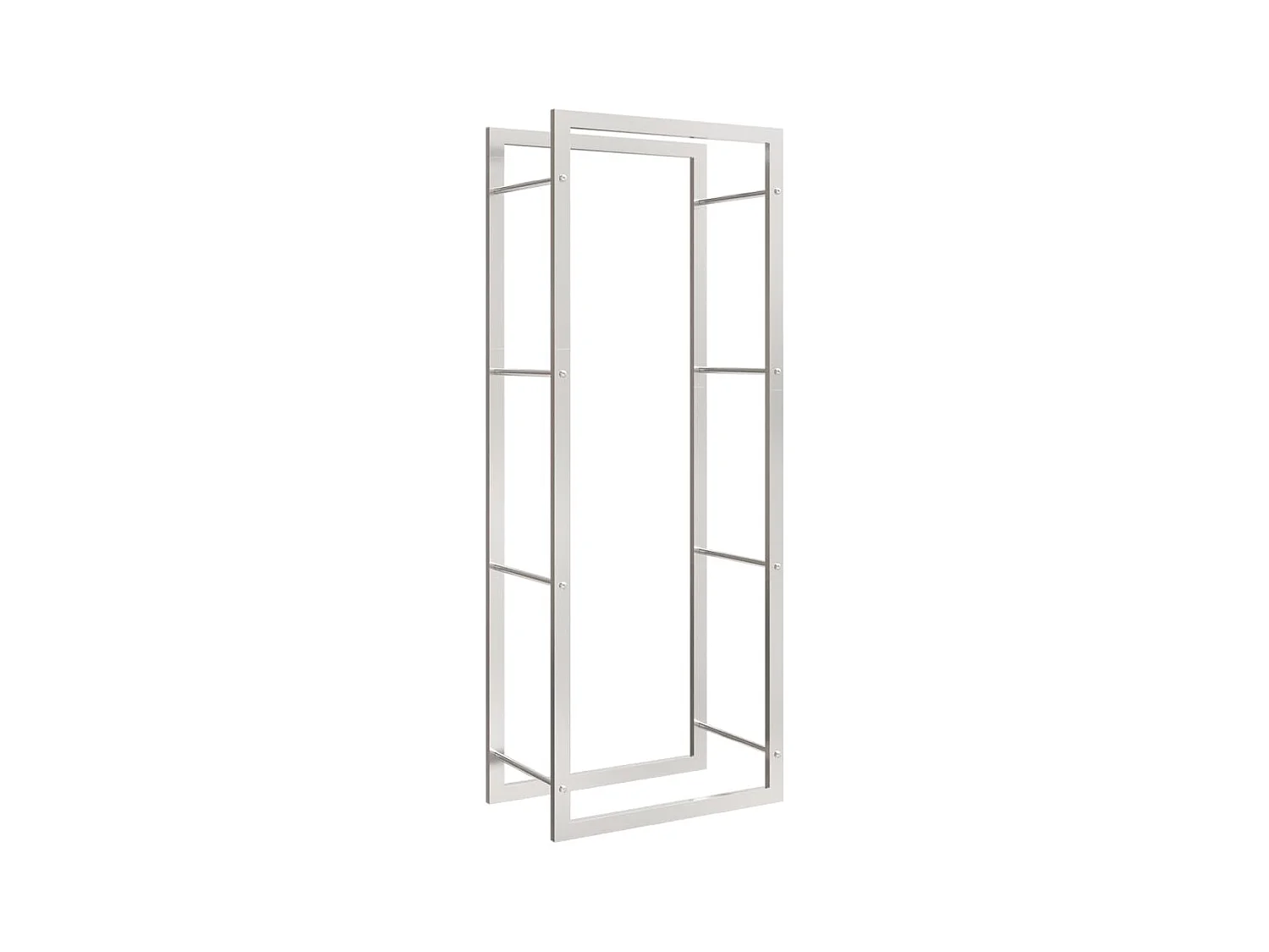 Nichelino  Portant de bois de chauffage 50x28x132 cm acier inoxydable