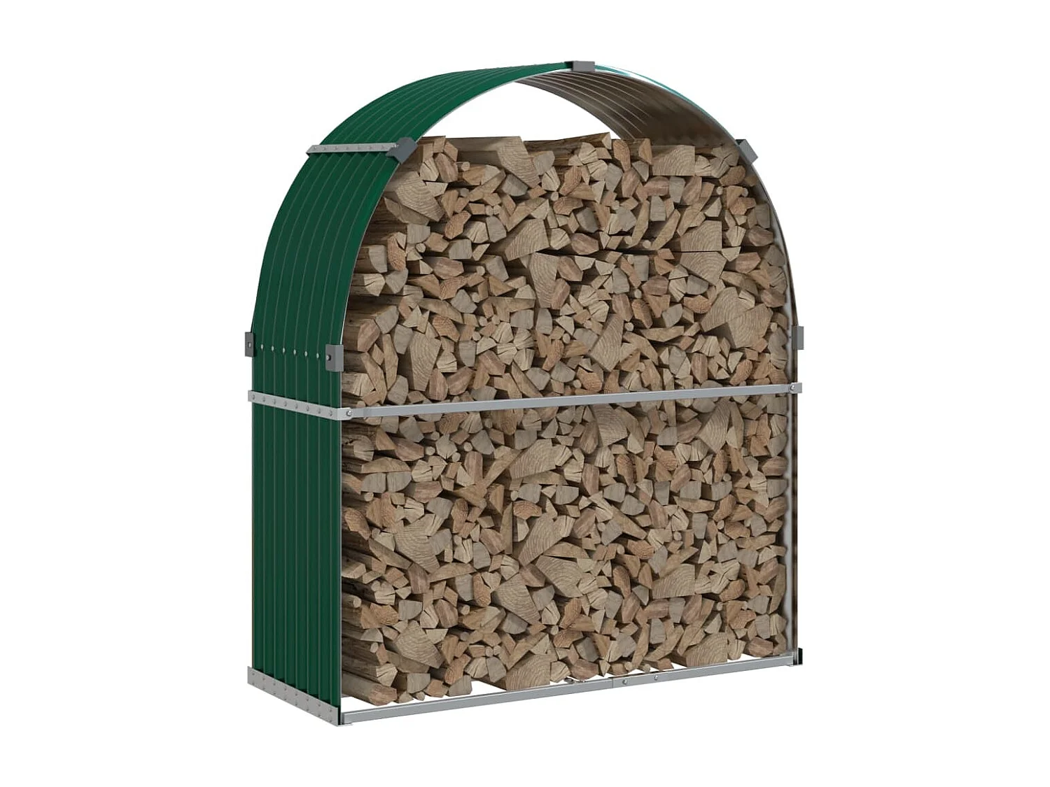 Jilles  Kaminholzunterstand Grün 120x45x140 cm Verzinkter Stahl