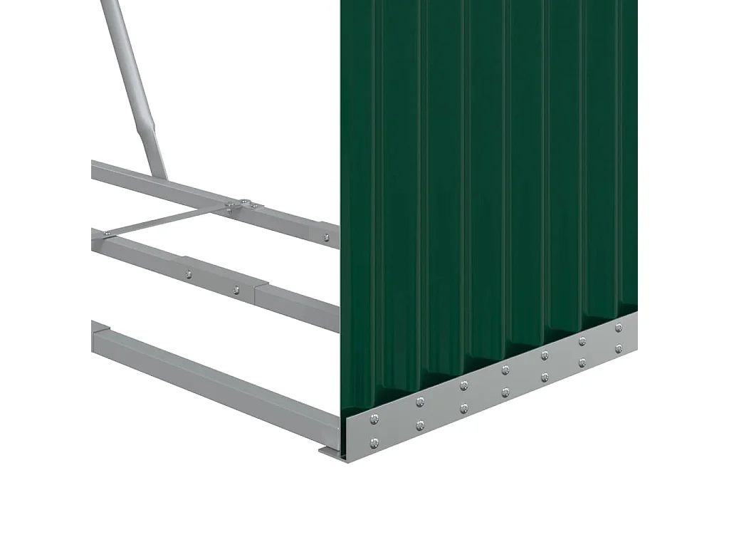 Jilles  Kaminholzunterstand Grün 120x45x140 cm Verzinkter Stahl