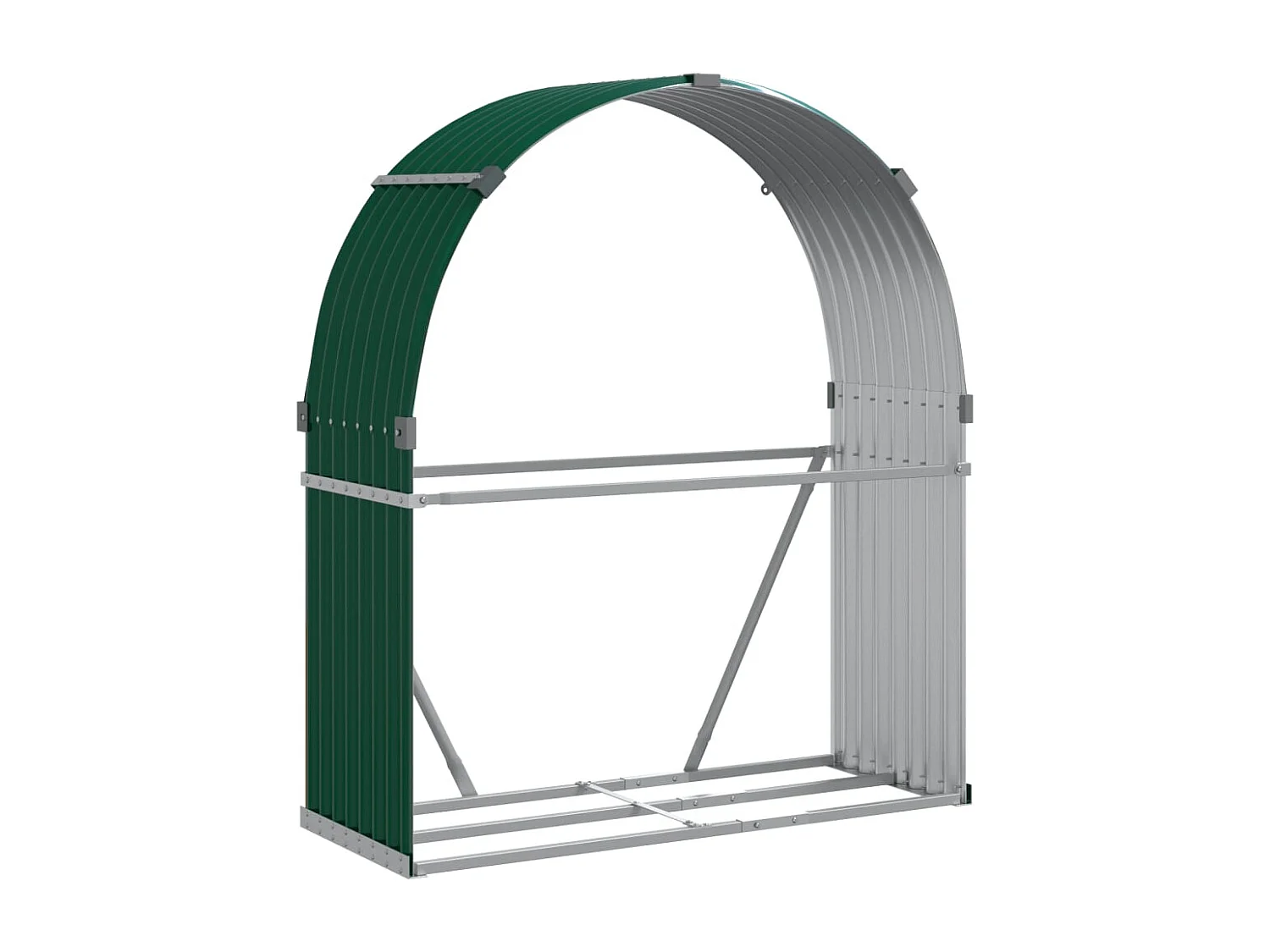 Jilles  Kaminholzunterstand Grün 120x45x140 cm Verzinkter Stahl