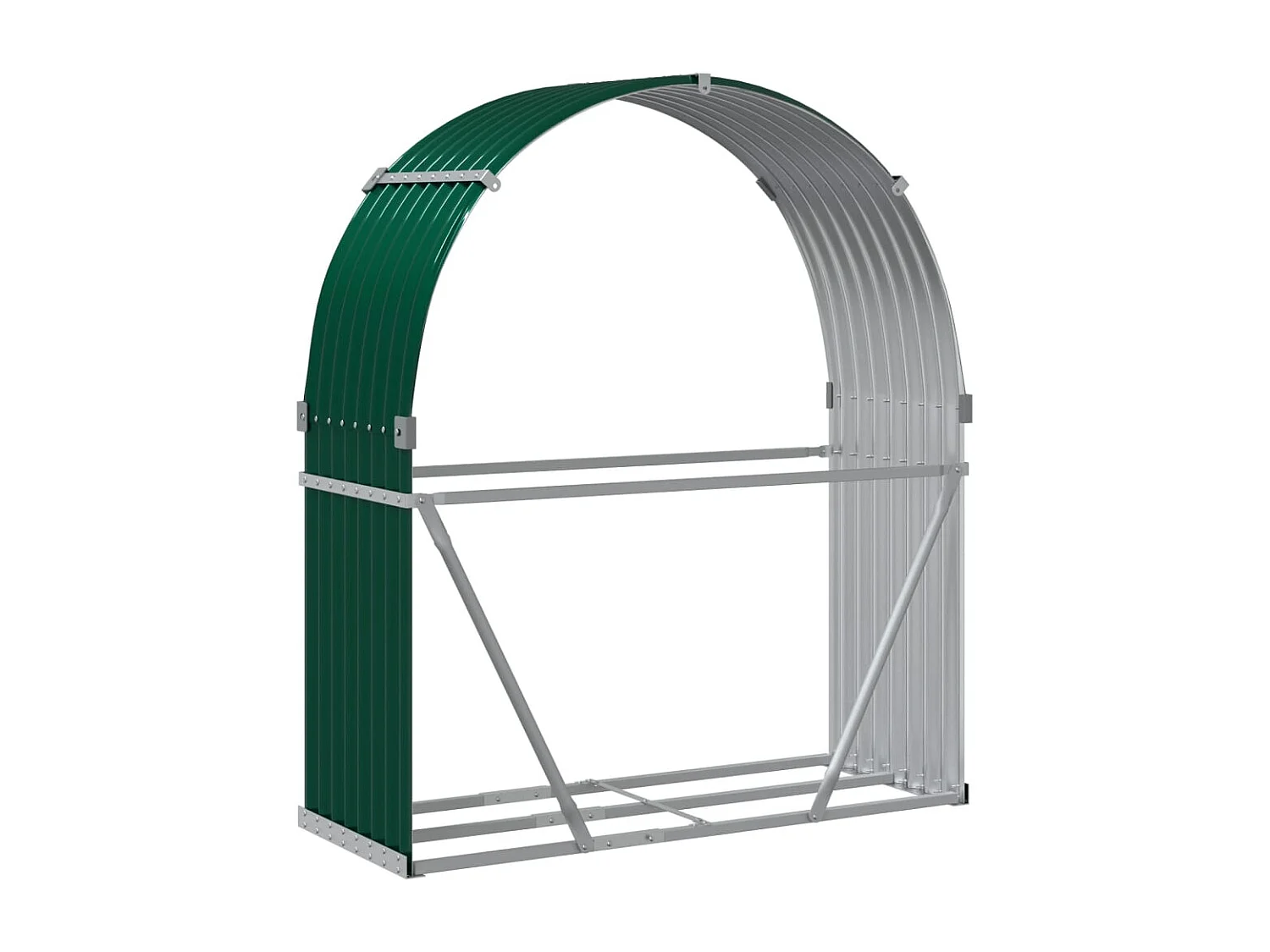 Jilles  Kaminholzunterstand Grün 120x45x140 cm Verzinkter Stahl