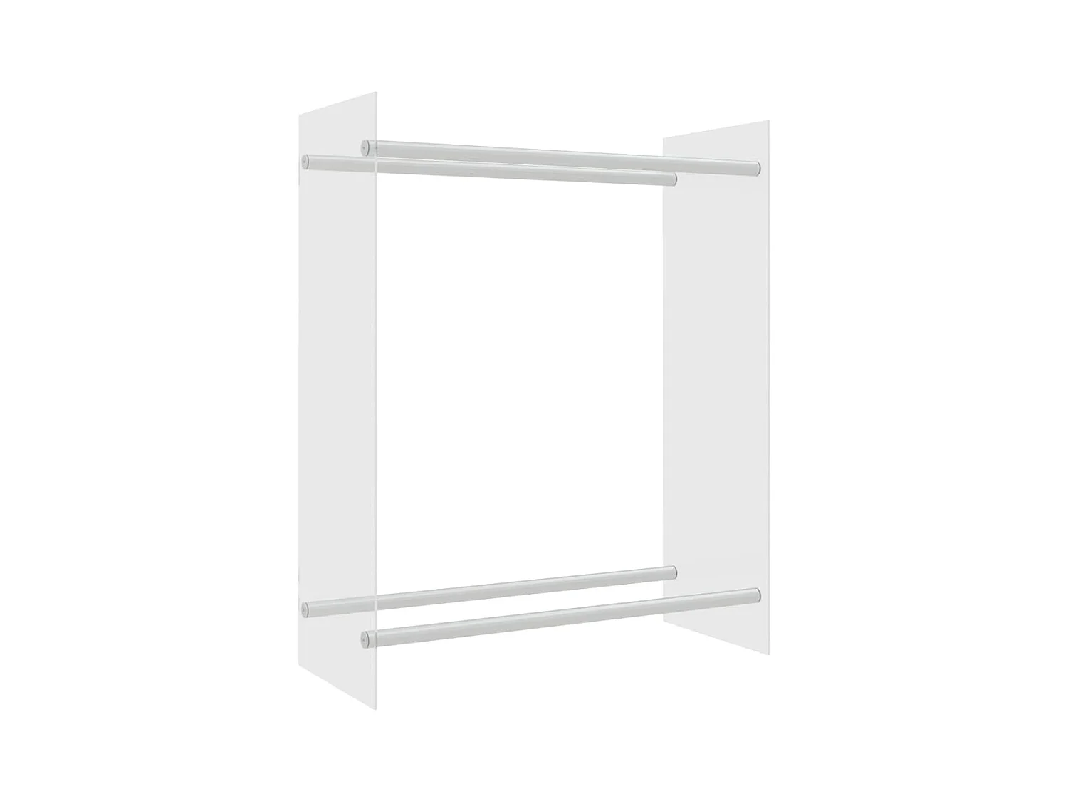 Olland  Brennholzregal Transparent 80x35x100 cm Hartglas