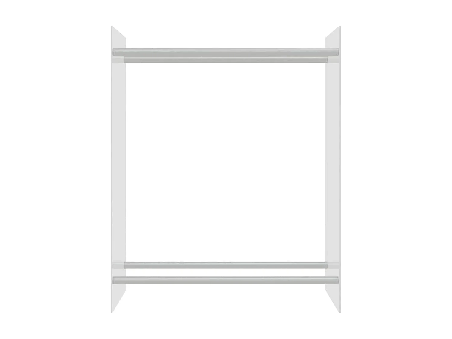 Olland  Brennholzregal Transparent 80x35x100 cm Hartglas