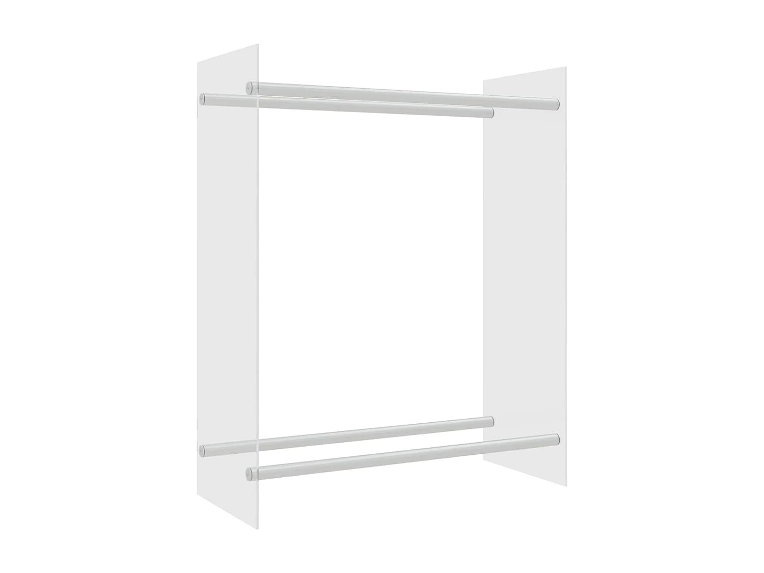Olland  Portant de bois chauffage Transparent 80x35x100 cm Verre trempé