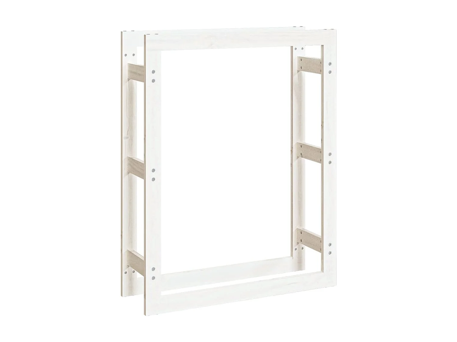 Riemst  Support pour bois de chauffage Blanc 80x25x100 cm Bois de pin