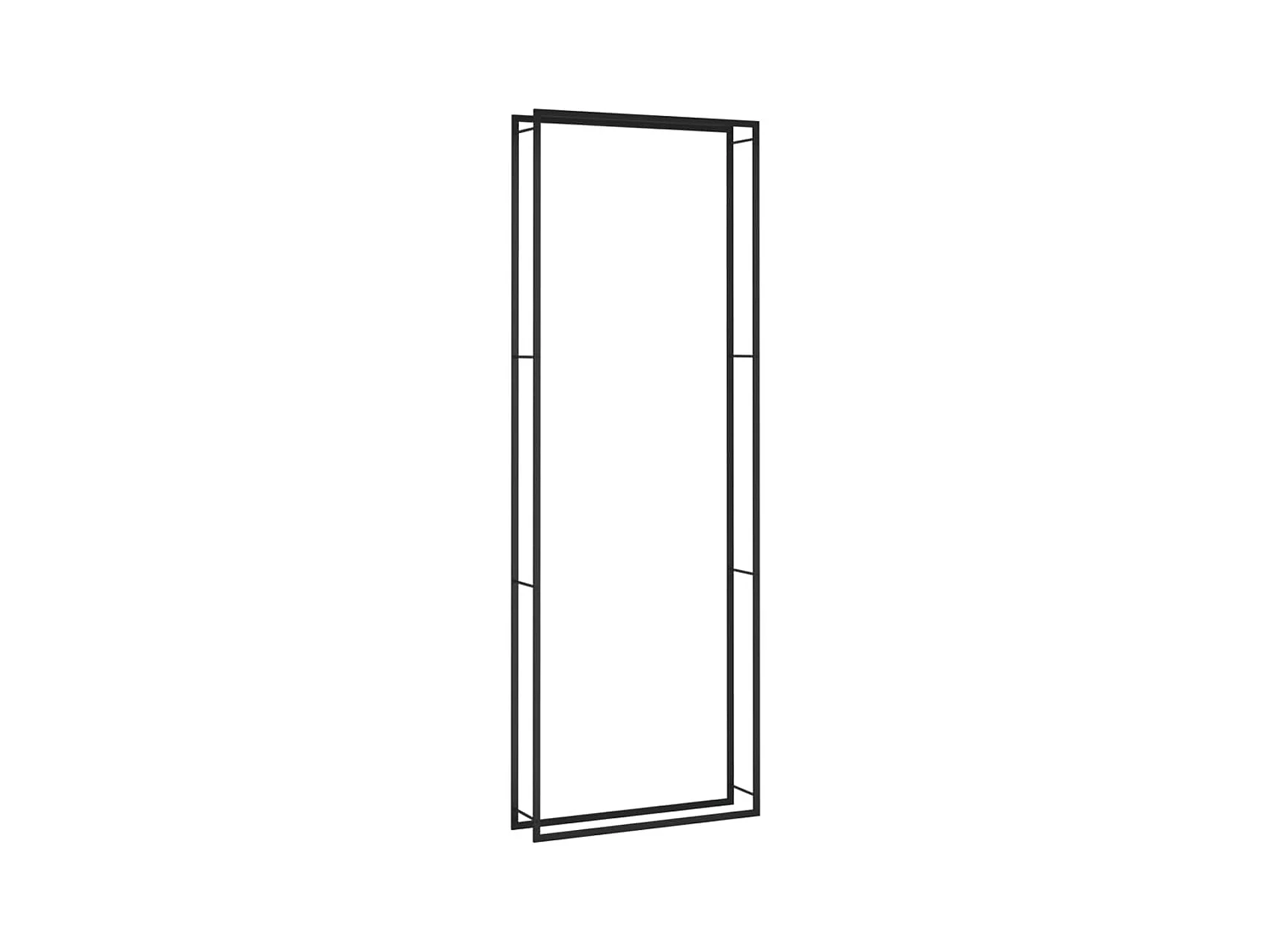 Nichelino  Portant de bois de chauffage Noir mat 110x28x312 cm Acier