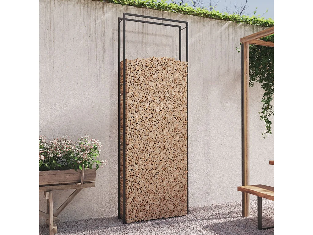 Nichelino  Haardhoutrek 110x28x312 cm staal matzwart