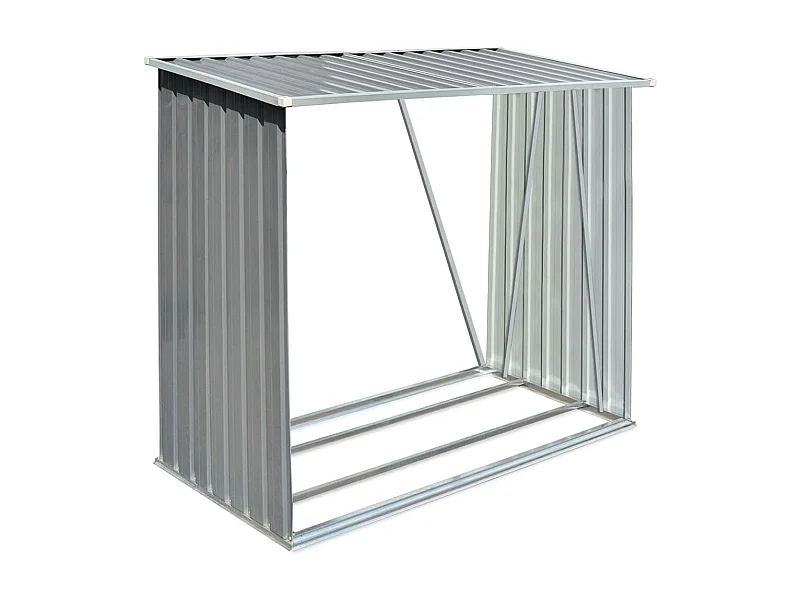 Riley  Brennholzlager Verzinkter Stahl 163 x 83 x 154 cm Grau