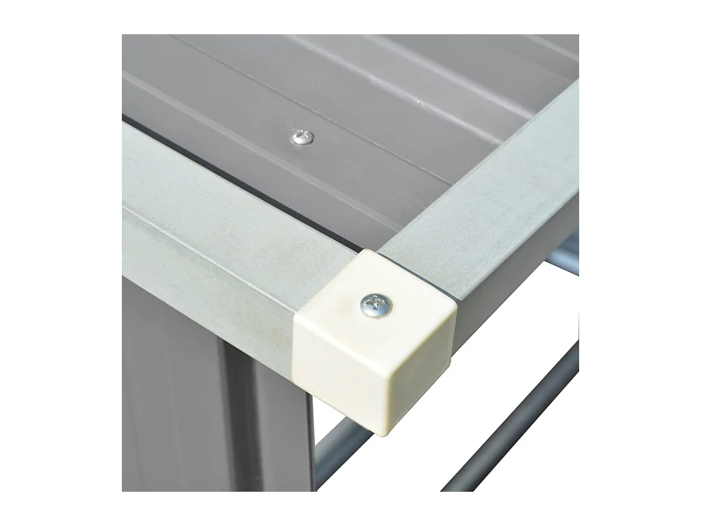 Riley  Abri de stockage de bois Acier galvanisé 163x83x154 cm Gris