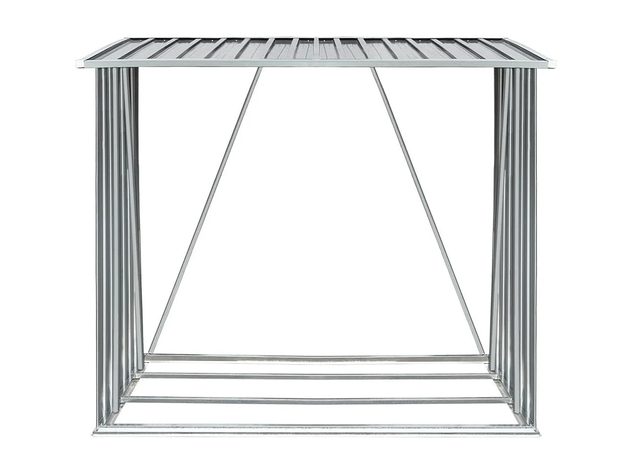 Riley  Brennholzlager Verzinkter Stahl 163 x 83 x 154 cm Grau