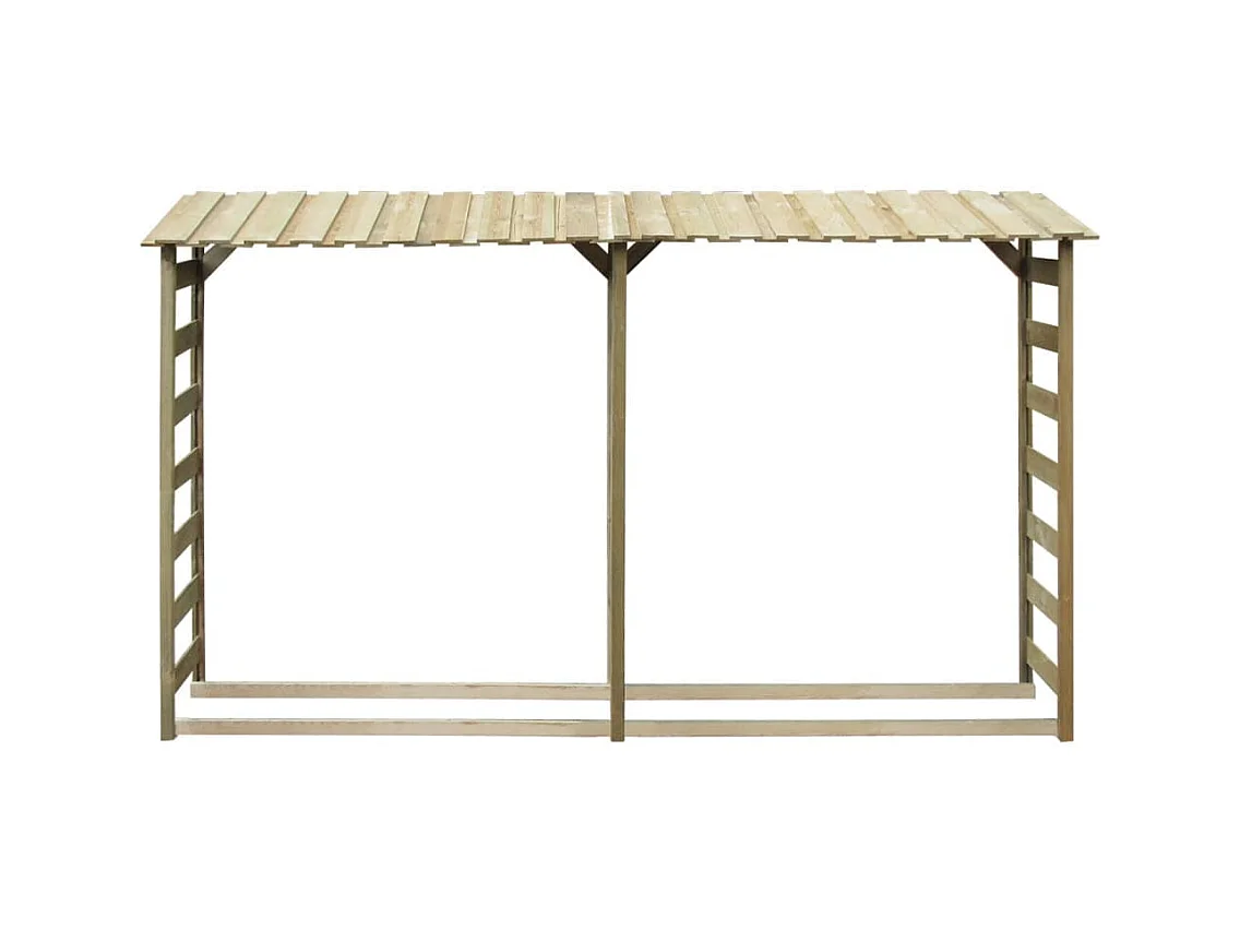 Sophie-Pascale  Double abri de stockage du bois 300 x 44 x 176 cm Pin imprégné
