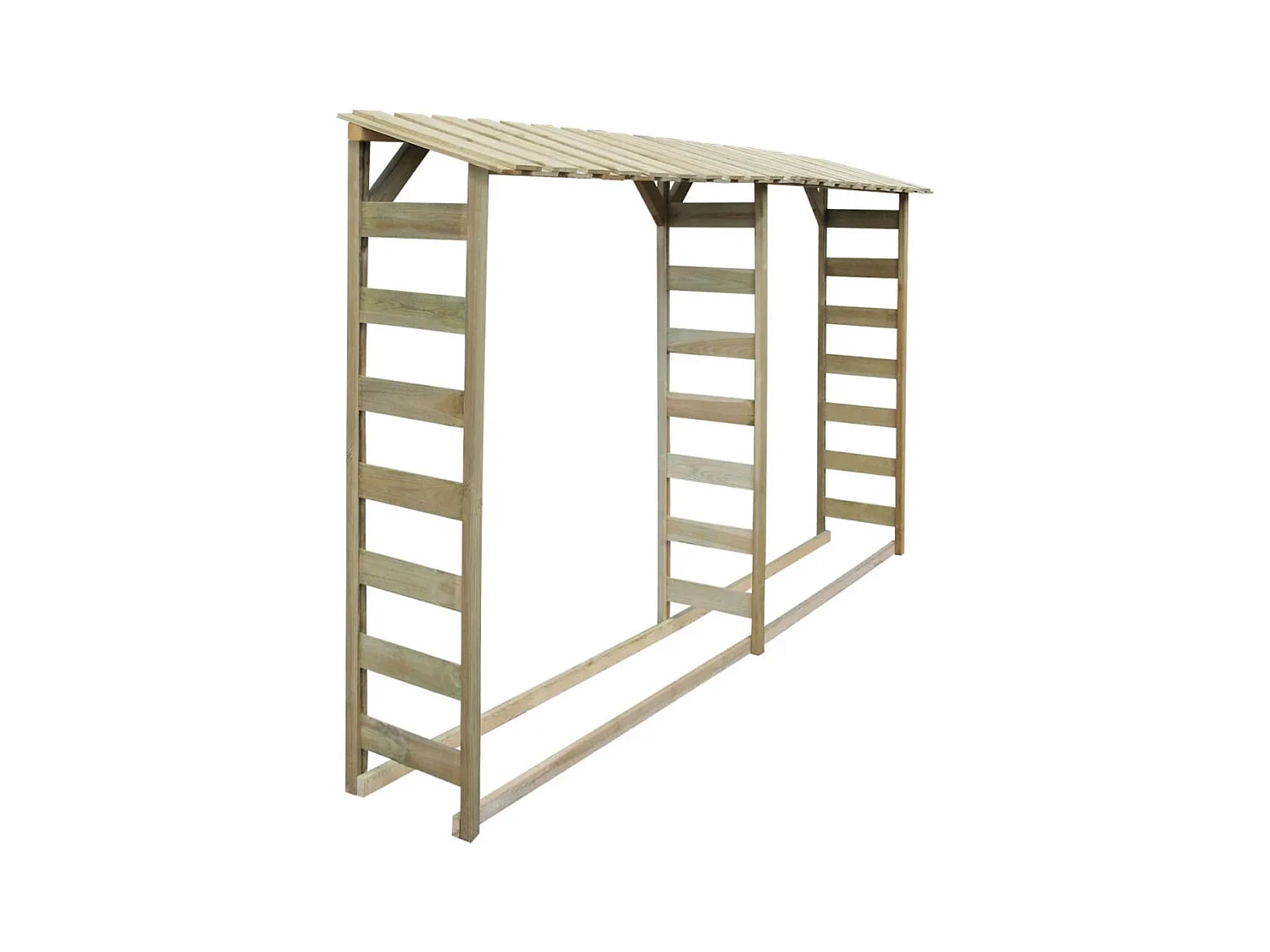 Sophie-Pascale  Double abri de stockage du bois 300 x 44 x 176 cm Pin imprégné