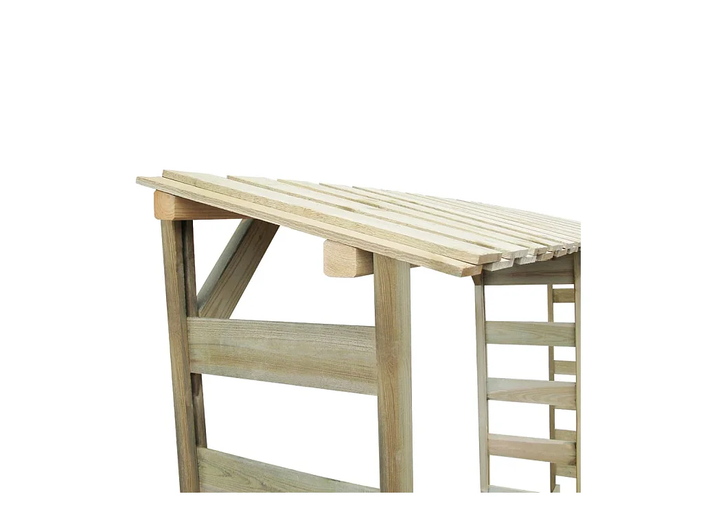 Sophie-Pascale  Double abri de stockage du bois 300 x 44 x 176 cm Pin imprégné