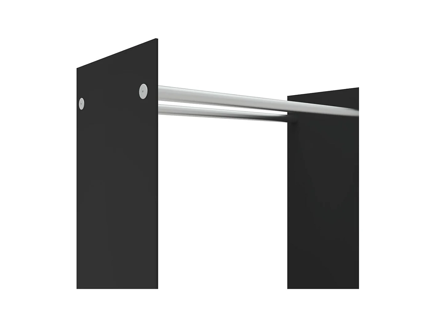 Olland  Portant de bois de chauffage Noir 80x35x100 cm Verre trempé