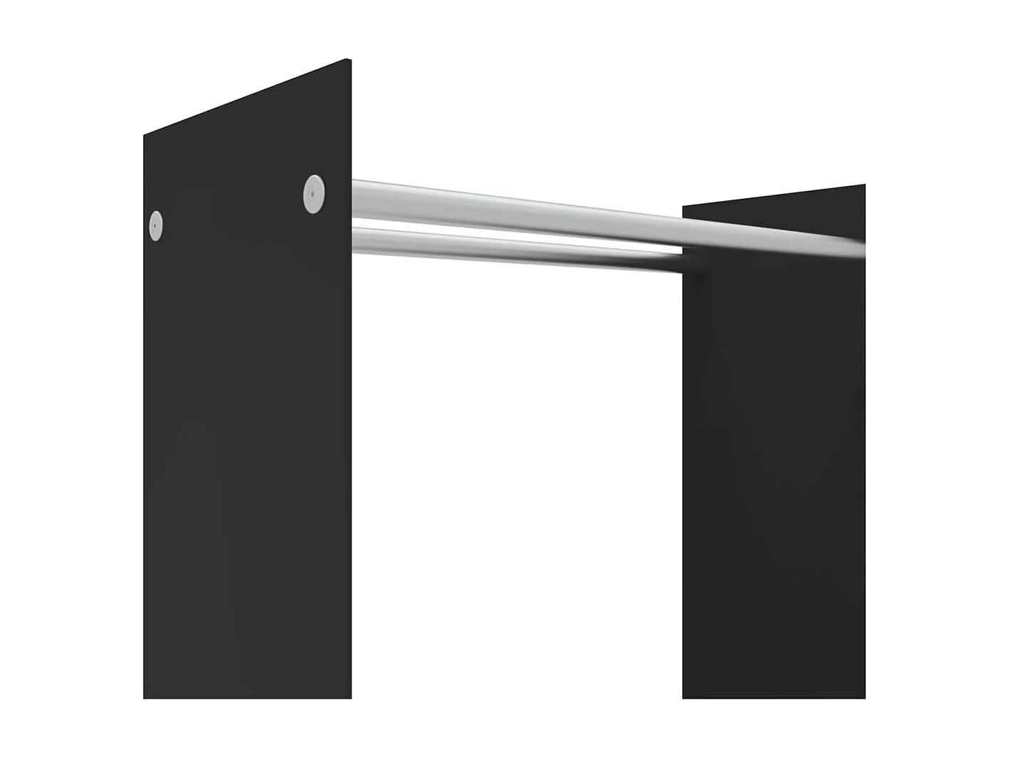 Olland  Brennholzregal Schwarz 80x35x100 cm Hartglas