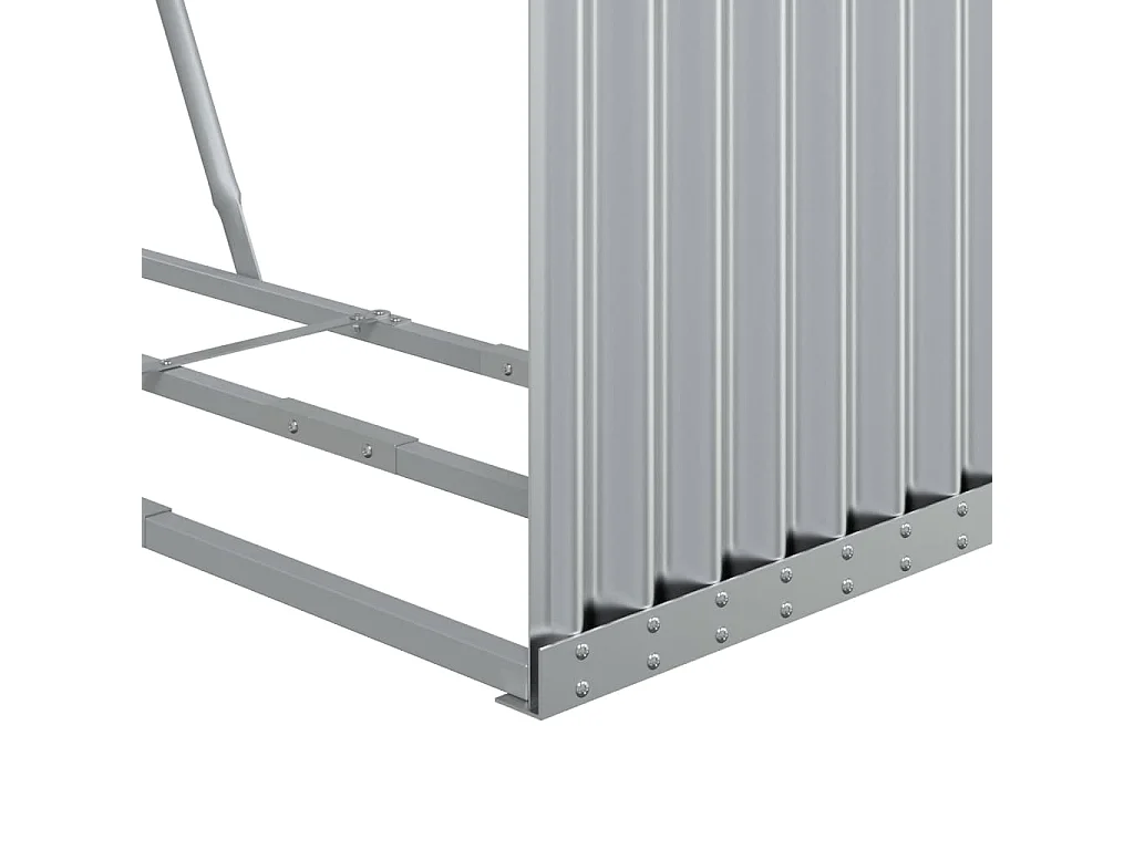 Jilles  Porte-bûches argenté 120x45x140 cm acier galvanisé