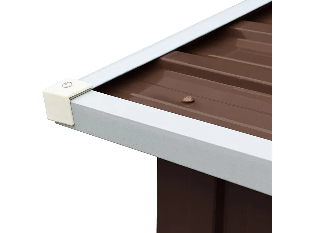 Grydel  Abri de stockage de bois Acier galvanisé 330x92x153 cm Marron