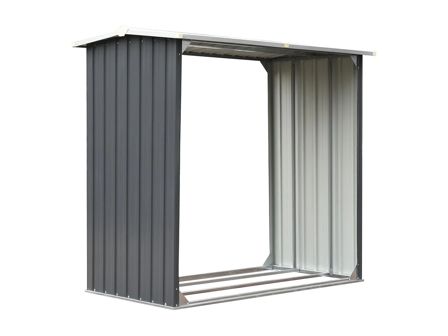 Fedde  Brennholzlager Verzinkter Stahl 172 x 91 x 154 cm Grau