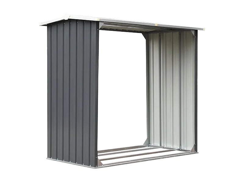 Fedde  Brennholzlager Verzinkter Stahl 172 x 91 x 154 cm Grau