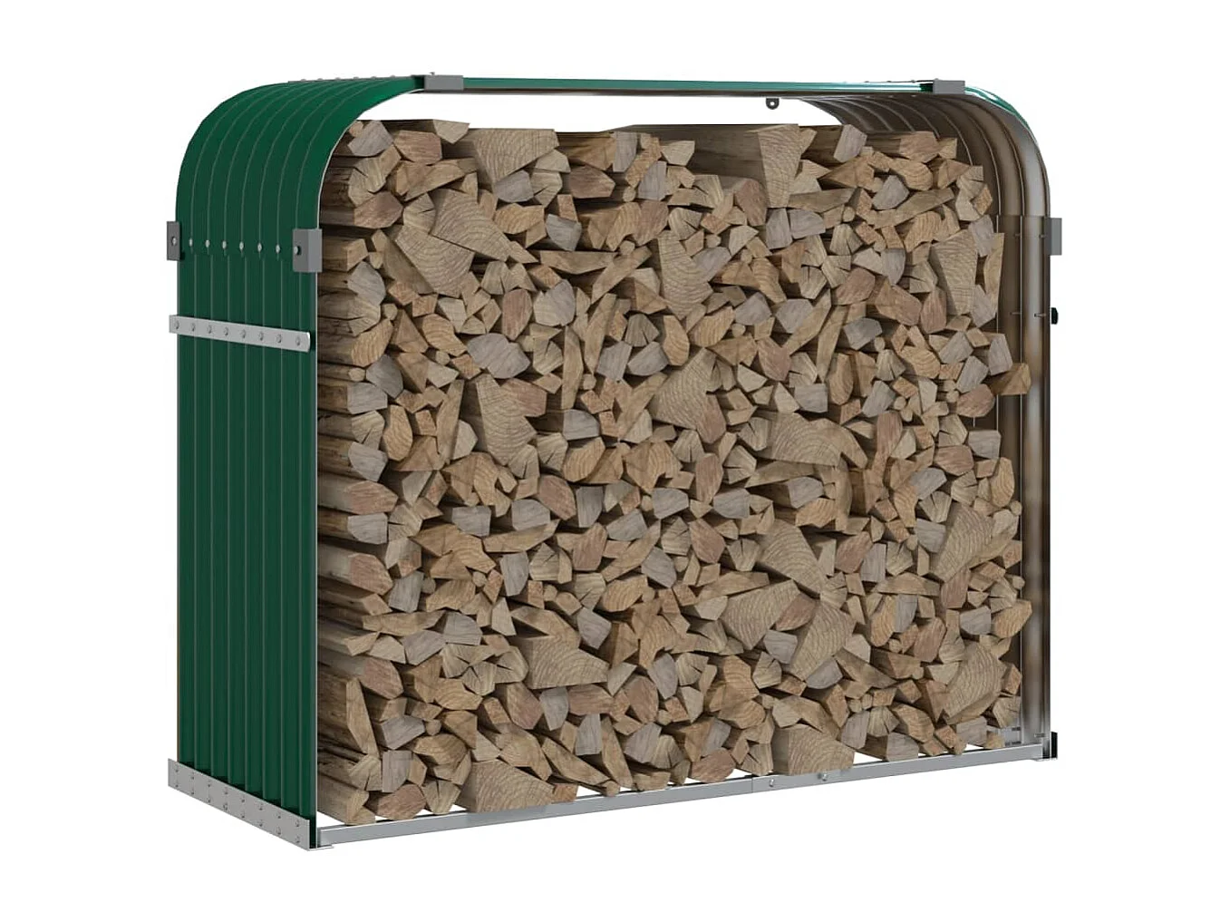 Jilles  Kaminholzunterstand Grün 120x45x100 cm Verzinkter Stahl