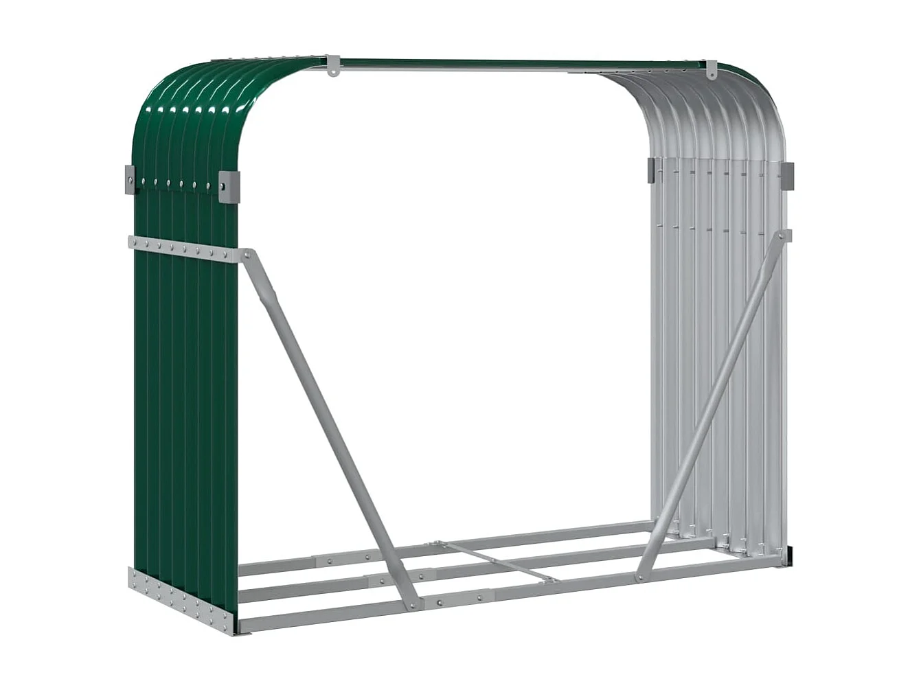 Jilles  Kaminholzunterstand Grün 120x45x100 cm Verzinkter Stahl