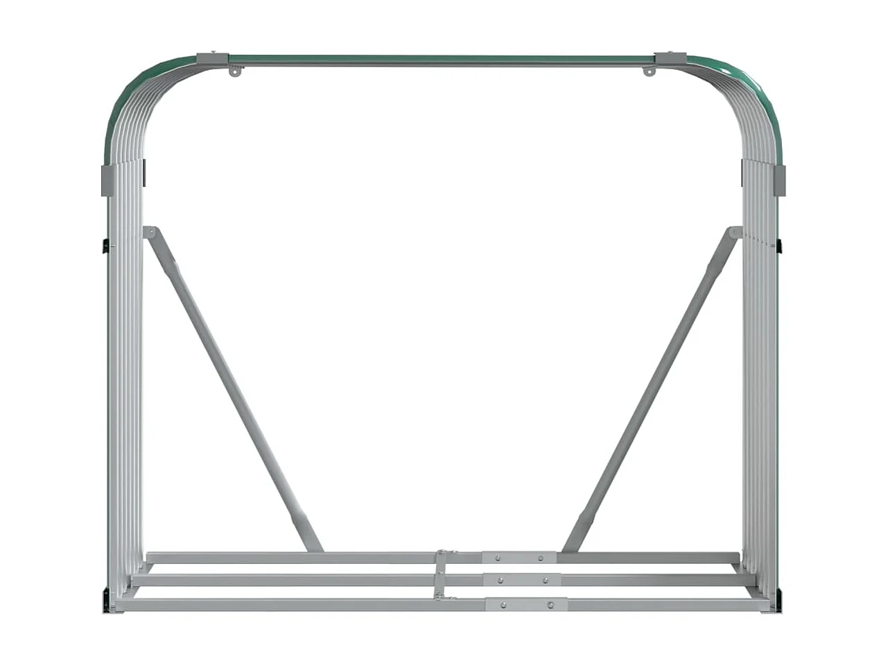 Jilles  Porte-bûches vert 120x45x100 cm acier galvanisé