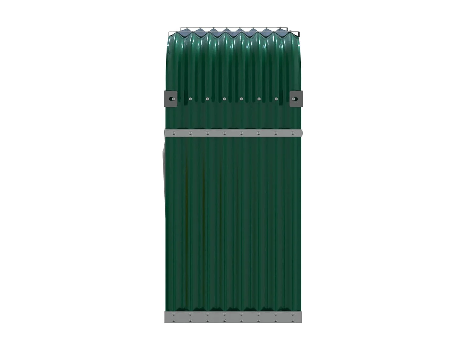 Jilles  Porte-bûches vert 120x45x100 cm acier galvanisé