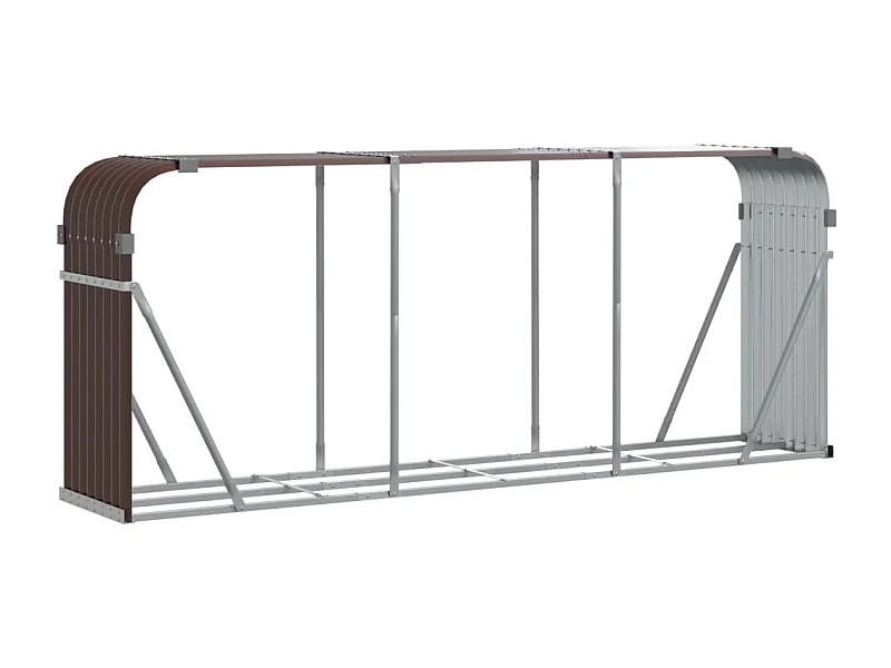 Jilles  Kaminholzunterstand Braun 234x45x100 cm Verzinkter Stahl