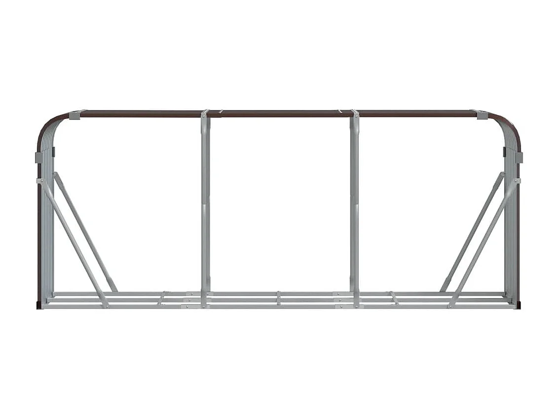 Jilles  Kaminholzunterstand Braun 234x45x100 cm Verzinkter Stahl