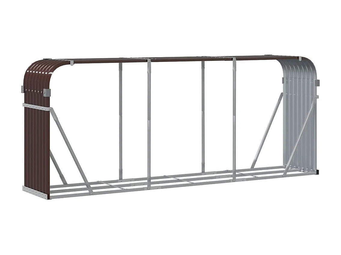 Jilles  Kaminholzunterstand Braun 234x45x100 cm Verzinkter Stahl