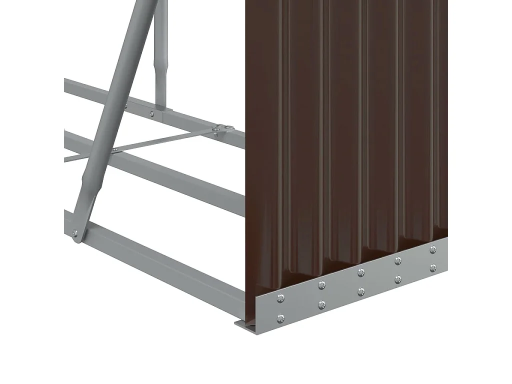 Jilles  Kaminholzunterstand Braun 234x45x100 cm Verzinkter Stahl