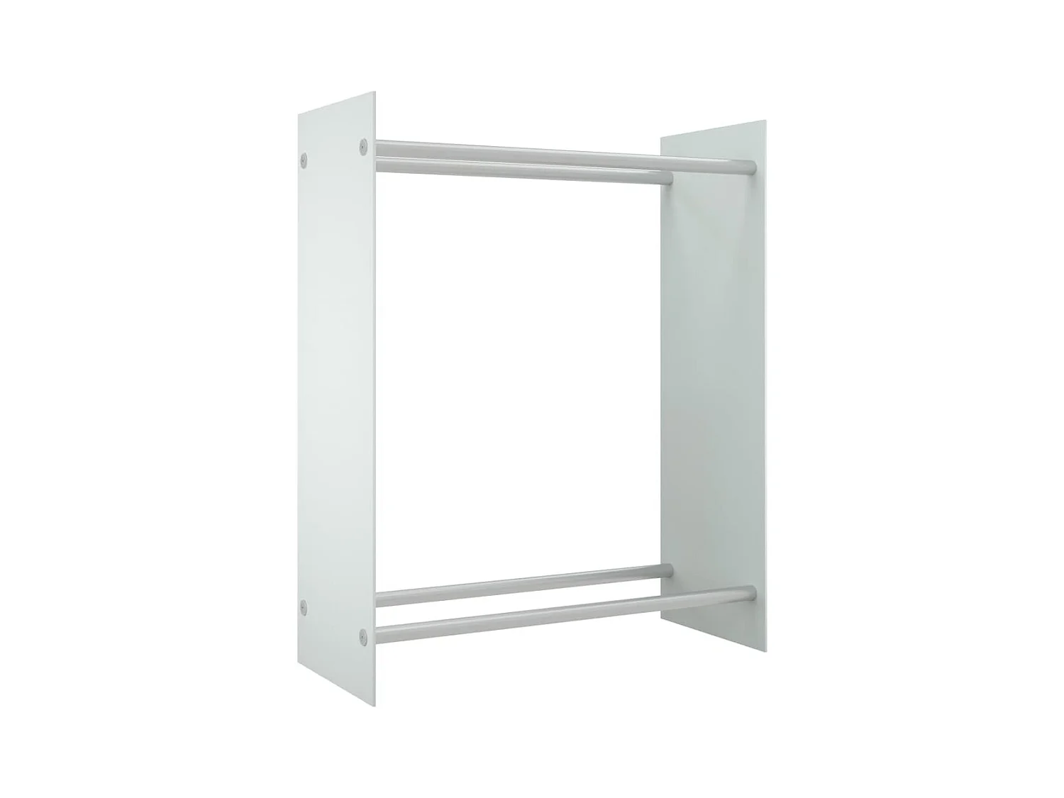 Olland  Portant de bois de chauffage Blanc 80x35x100 cm Verre trempé