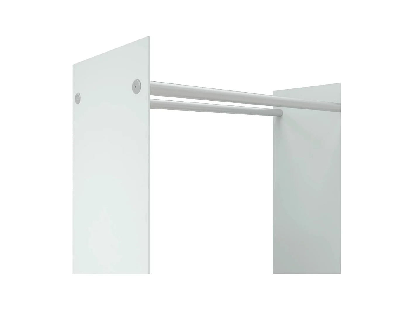 Olland  Portant de bois de chauffage Blanc 80x35x100 cm Verre trempé