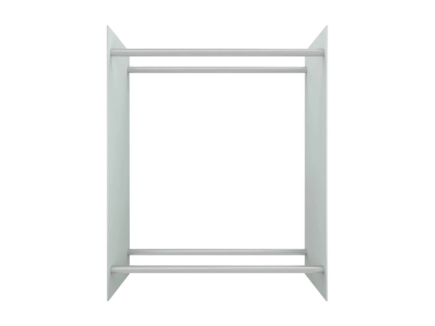 Olland  Porta Legna Bianco 80x35x100 cm in Vetro Temperato