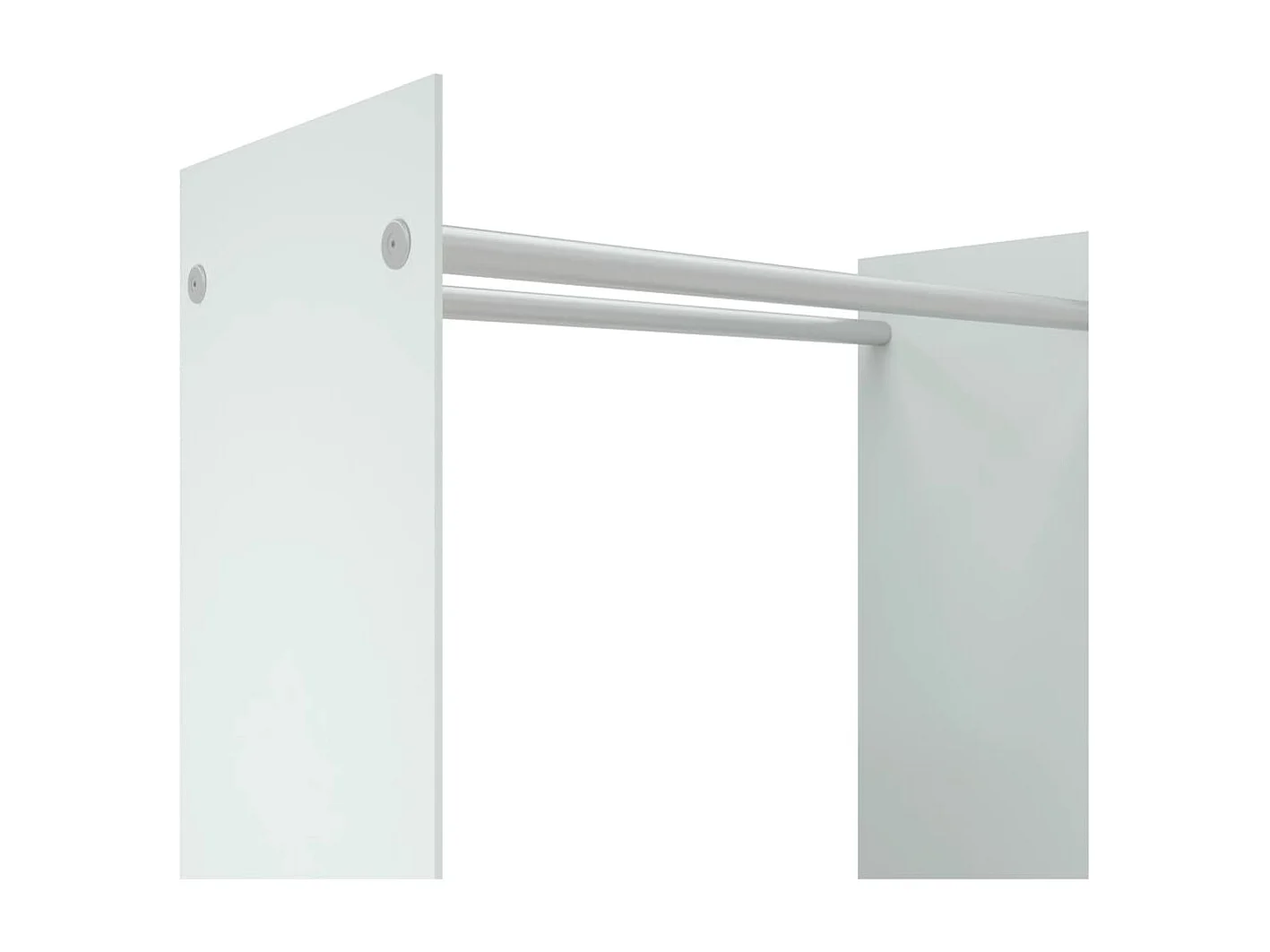 Olland  Porta Legna Bianco 80x35x100 cm in Vetro Temperato