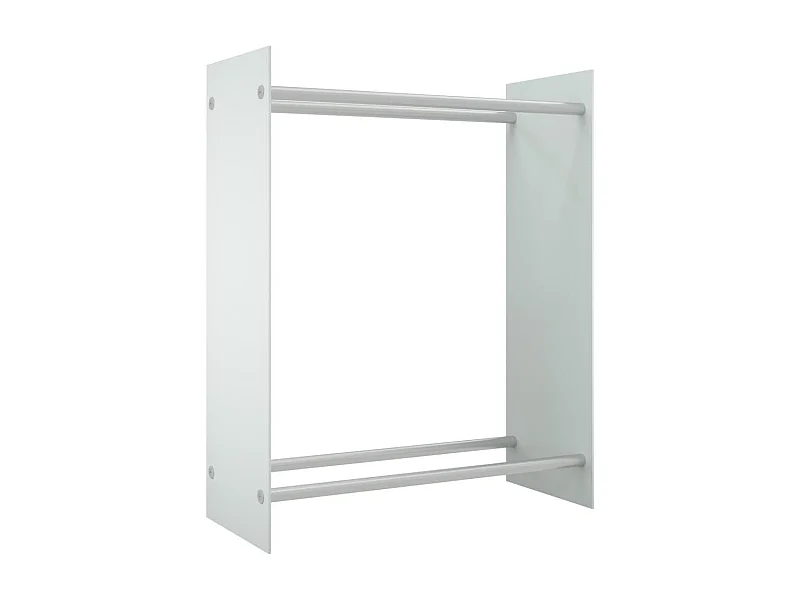 Olland  Haardhoutrek 80x35x100 cm gehard glas wit