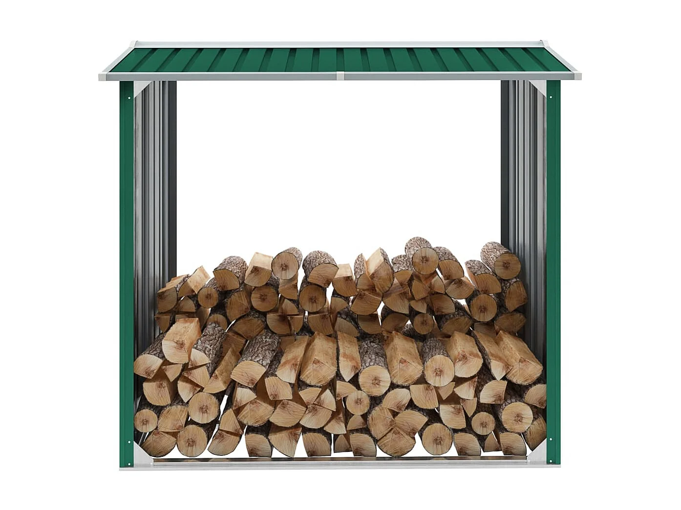 Fedde  Brennholzlager Verzinkter Stahl 172x91x154 cm Grün