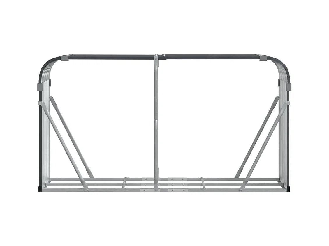 Jilles  Porte-bûches anthracite 180x45x100 cm acier galvanisé