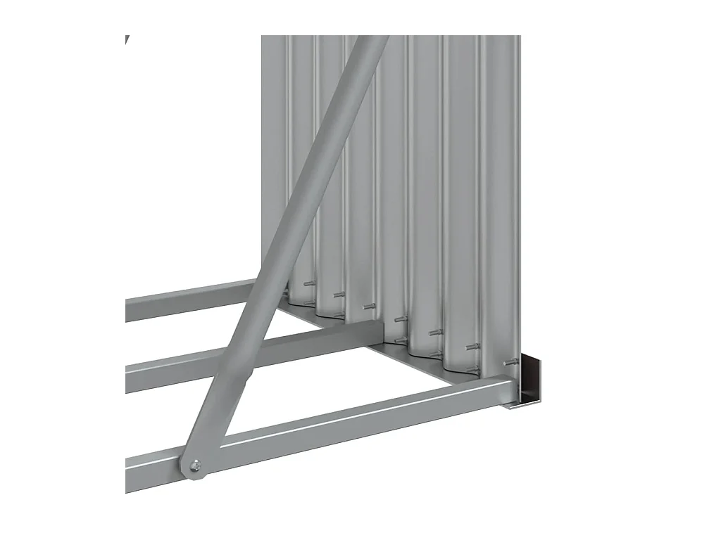 Jilles  Porte-bûches anthracite 180x45x100 cm acier galvanisé