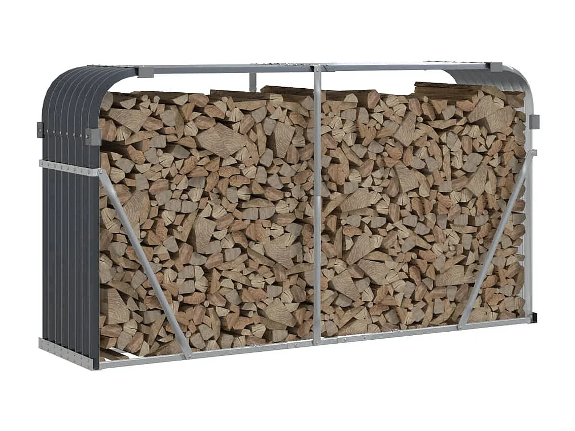 Jilles  Kaminholzunterstand Anthrazit 180x45x100 cm Verzinkter Stahl