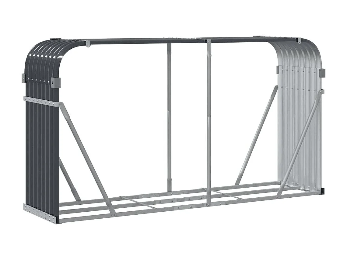 Jilles  Kaminholzunterstand Anthrazit 180x45x100 cm Verzinkter Stahl