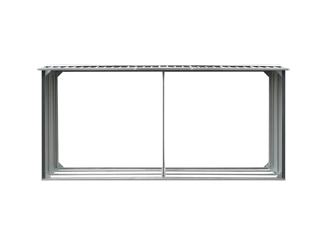 Grydel  Brennholzlager aus verzinktem Stahl 330 x 92 x 153 cm Grau