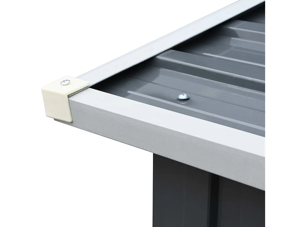 Grydel  Capannone da Giardino in Acciaio Zincato 330x92x153cm Grigio
