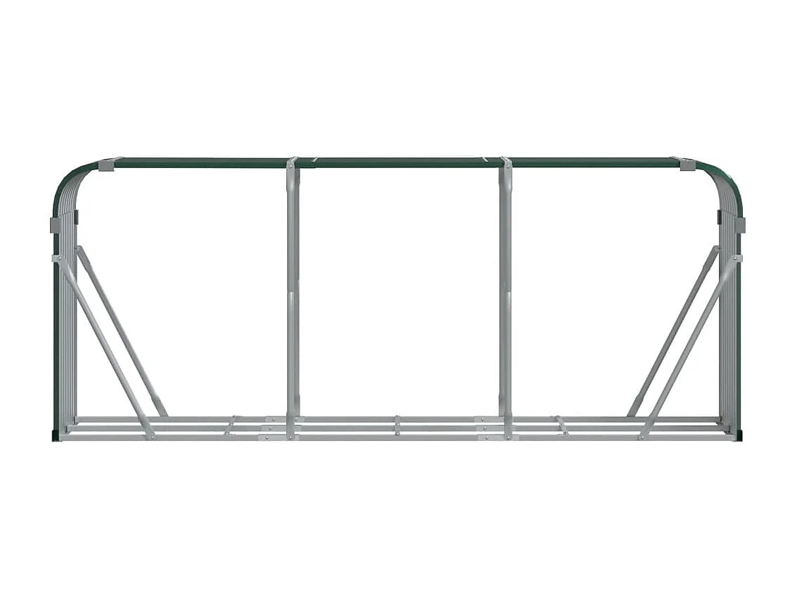 Jilles  Porte-bûches vert 234x45x100 cm acier galvanisé
